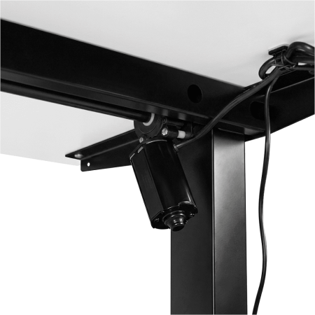 Стол с электроприводом двухмоторный Fit Focus Space Dual (720-1200 мм), черный/Белый альпийский (регулируемый по высоте каркас арт. 9220296 и столешница арт. 9197776)