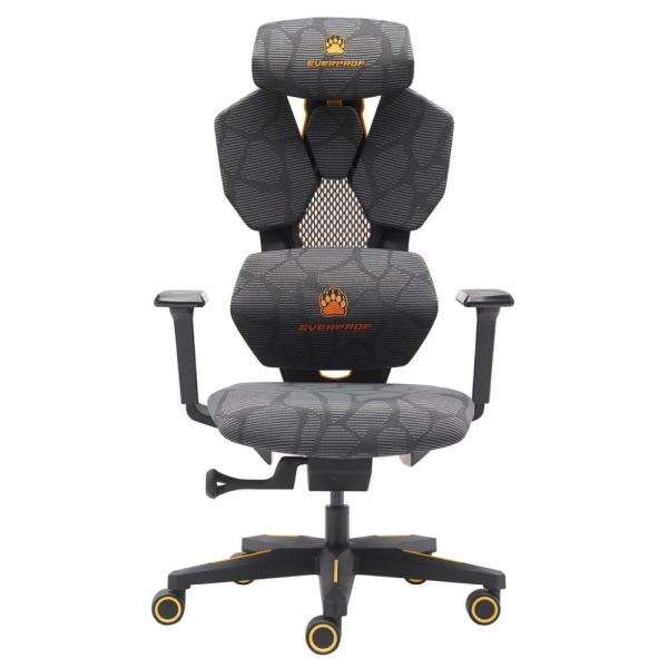 Игровое компьютерное кресло EVERPROF Tiger, сетка, пластик, серый