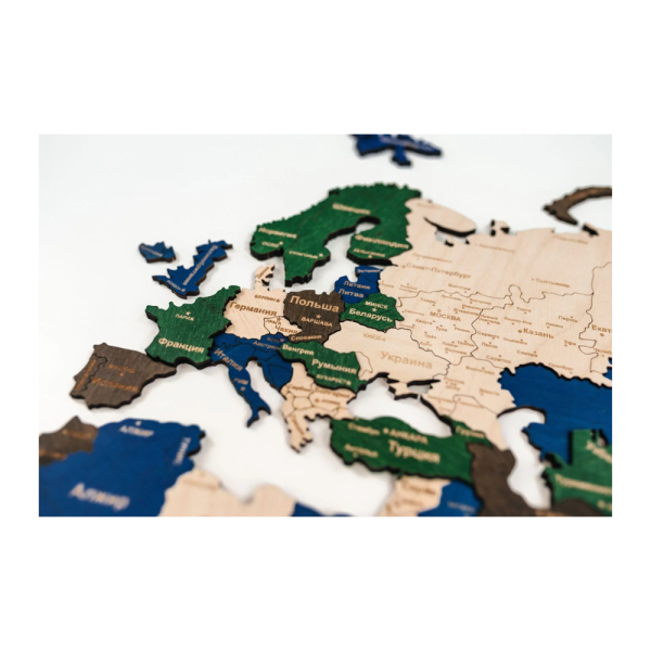 Декор на стену "Карта мира" многоуровневый, L 3139, цветной, 60х105 см