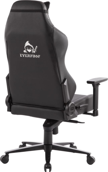 Кресло игровое EVERPROF Blackshot экокожа, черный, крестов. металл Кресло игровое EVERPROF Blackshot экокожа, черный, крестов. металл
