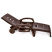 Шезлонг складной на колесах, пластик, шоколадный