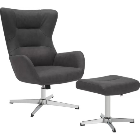 Кресло мягкое EVERPROF Apple, ткань, темно-серый