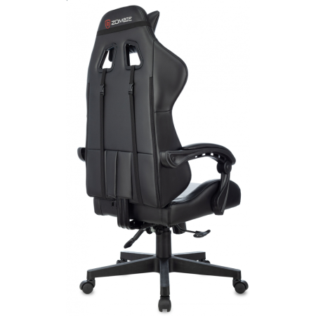 Кресло игровое Zombie GAME TETRA, экокожа, пластик, черный, карбон