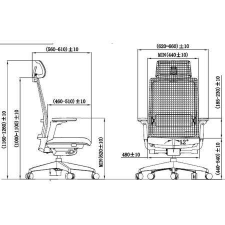 Кресло для руководителя SitZone "E-BA-001A", ткань, пластик, черный