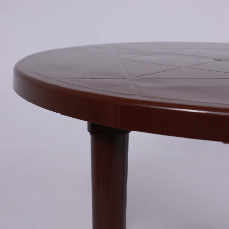 Стол круглый, 900х900х710 мм, пластик, шоколадный