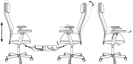 Кресло компьютерное Бюрократ T-995, ткань, сетка, серый, металл черный Кресло компьютерное Бюрократ T-995, ткань, сетка, серый, металл черный