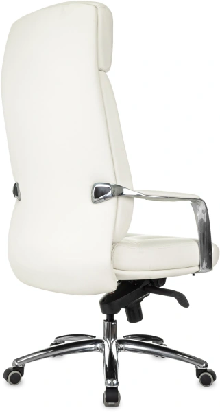 Кресло компьютерное Бюрократ DAO, кожа, белый