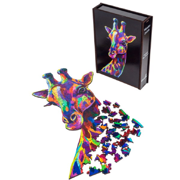 Пазл деревянный "Жираф", разноцветный