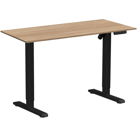 Стол с электроприводом WellDesk Basic 1300x675х18, черный, дуб бардолино натуральный