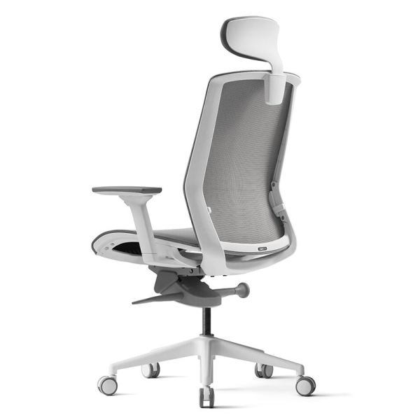 Кресло компьютерное Bestuhl J15, рама белая, серый