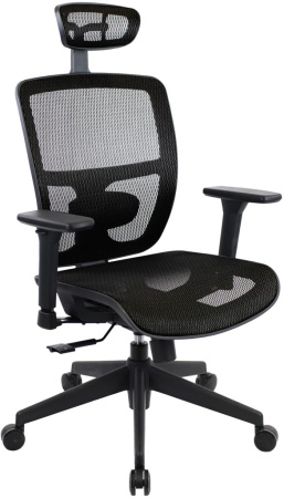 Кресло компьютерное EVERPROF Dublin сетка, черный, крестов. пластик