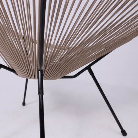 Кресло садовое AksHome RIMINI, искусственный ротанг, коричневый