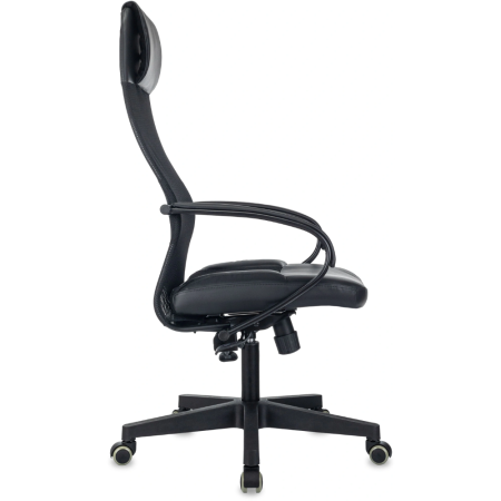 Компьютерное кресло "Бюрократ CH-NOVA LUX", сетка, экокожа, пластик, черный