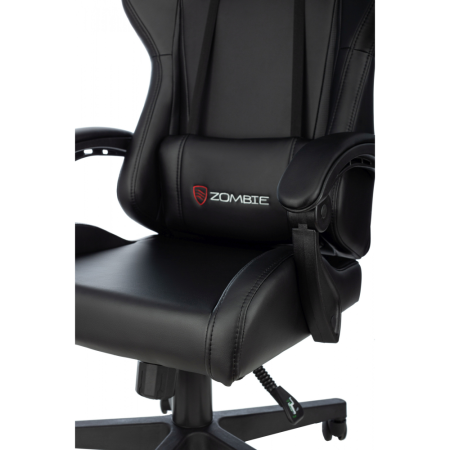 Кресло игровое Zombie GAME TETRA, экокожа, пластик, черный, карбон