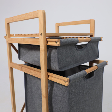 Стойка для белья LAVENDER бамбук + серый