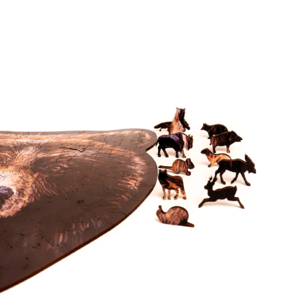 Пазл деревянный "Медведь", разноцветный