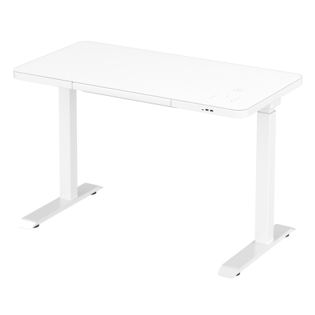 Стол двухмоторный AOKE AK-GT10-YZF2-W со столешницей из закаленного стекла, белый