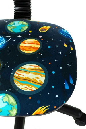 Кресло детское Бюрократ CH-204NX, ткань, темно-синий космонавт, пластик