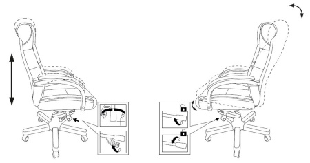 Кресло компьютерное Бюрократ T-9928WALNUT/BLACK, черный