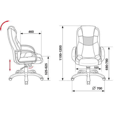 Кресло компьютерное Бюрократ CH-839/BLACK, черный