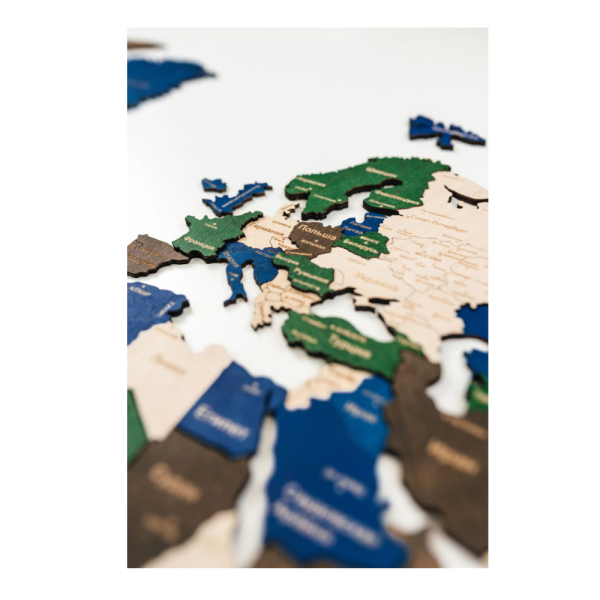 Декор на стену "Карта мира" многоуровневый, L 3139, цветной, 60х105 см