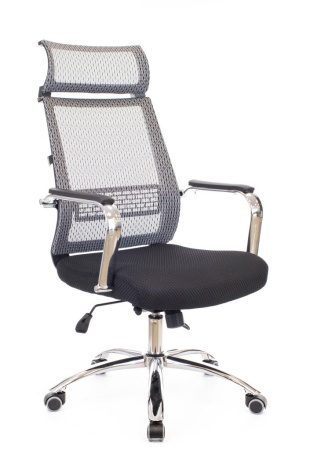 Кресло компьютерное EVERPROF Dart TM сетка, серый, крестов. хром