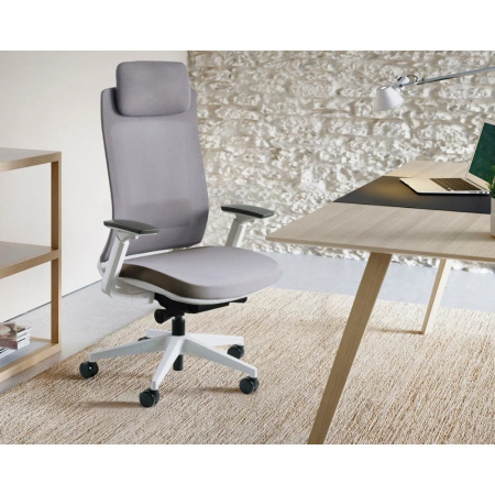 Кресло компьютерное SitZone E-VL002A, сетка, ткань, пластик, черный