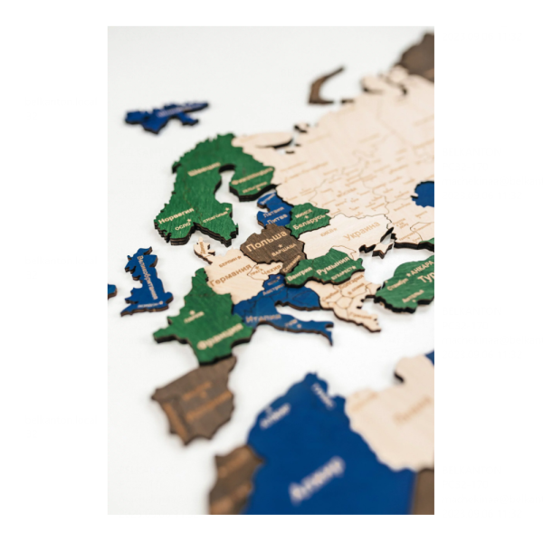 Декор на стену "Карта мира" многоуровневый, L 3139, цветной, 60х105 см