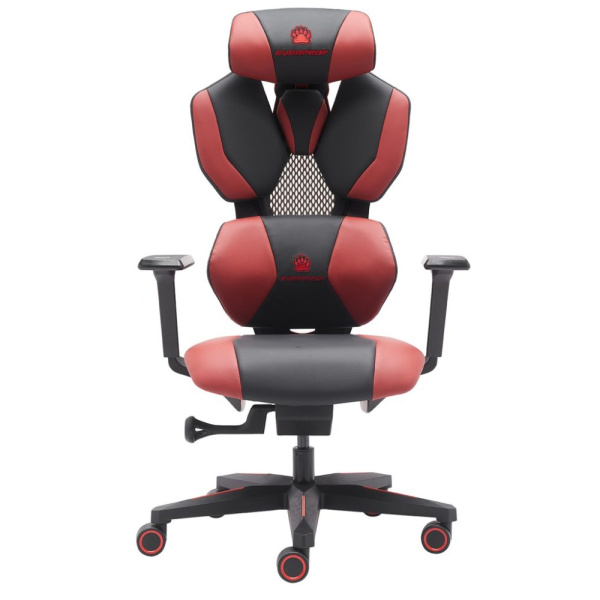Игровое компьютерное кресло EVERPROF Tiger, экокожа, пластик, красный, черный Игровое компьютерное кресло EVERPROF Tiger, экокожа, пластик, красный, черный