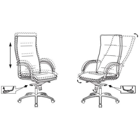 Кресло компьютерное Бюрократ T-9927SL кожа, черный