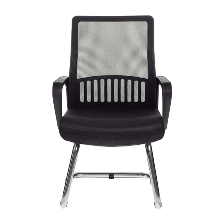 Кресло на полозьях Бюрократ "MC-209", сетка, ткань, металл, черный