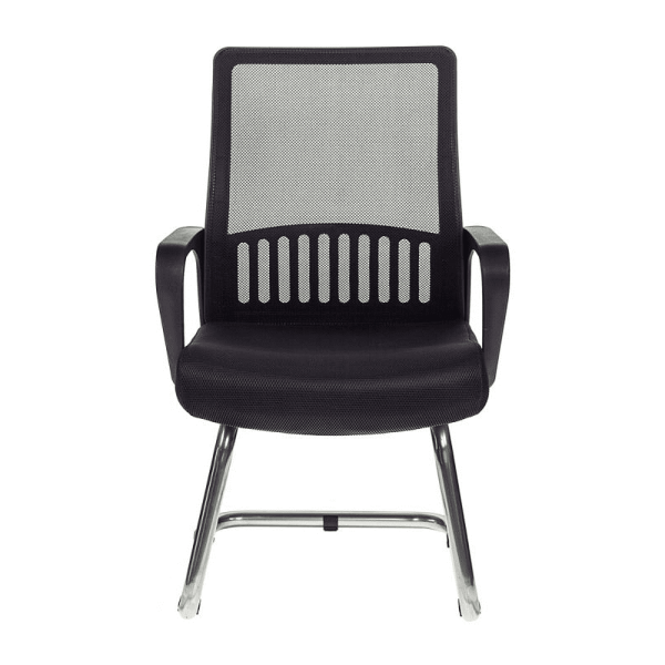 Кресло на полозьях Бюрократ "MC-209", сетка, ткань, металл, черный