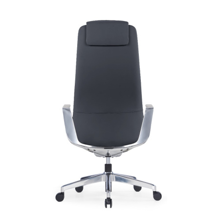 Кресло компьютерное SitZone CH-515A, кожа, алюминий, черный