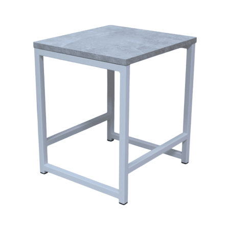 Табурет RION ALLERD, металл, ЛДСП, белый муар, Бетон