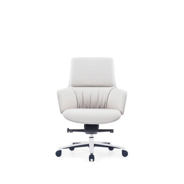 Кресло компьютерное SitZone CH-500B, кожа, алюминий, белый