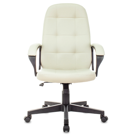 Кресло компьютерное Бюрократ CH 002, экокожа, пластик, слоновая кость