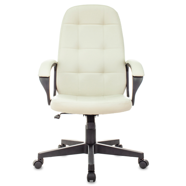 Кресло компьютерное Бюрократ CH 002, экокожа, пластик, слоновая кость