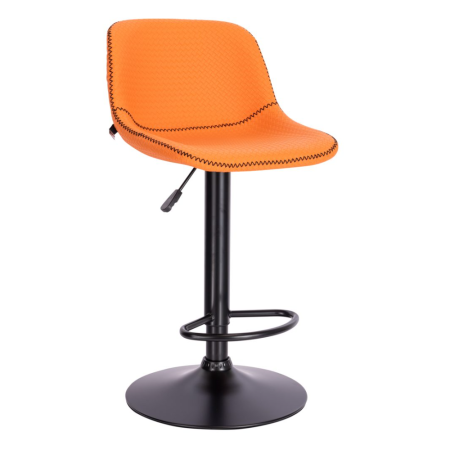 Стул барный EVERPROF Smile Black, экокожа, оранжевый