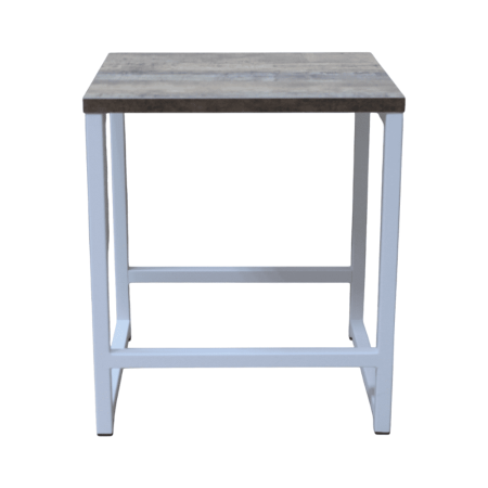 Табурет RION ALLERD, металл, ЛДСП, белый муар, Австралийское дерево