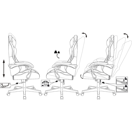Кресло игровое Zombie GAME TETRA, экокожа, пластик, черный, карбон