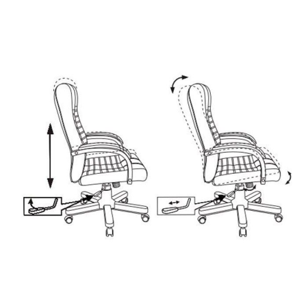 Кресло компьютерное Бюрократ KB-10/WALNUT/B/LEATH, черный