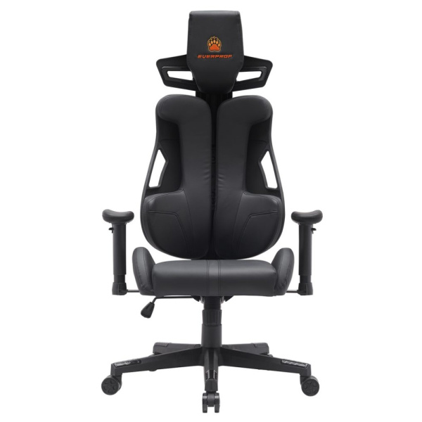 Игровое компьютерное кресло EVERPROF Serval Q, экокожа, пластик, черный Игровое компьютерное кресло EVERPROF Serval Q, экокожа, пластик, черный