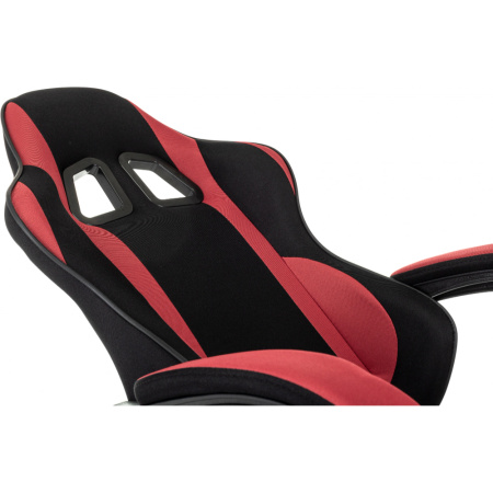 Кресло игровое Бюрократ Zombie Racer ткань, черный, красный, крестов. пластик Кресло игровое Бюрократ Zombie Racer ткань, черный, красный, крестов. пластик