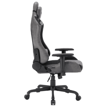 Кресло игровое BRAVE WS-3 Lynx Grey иск.замша, серый, крестов. металл