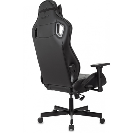 Кресло игровое Бюрократ Knight Gladiator, экокожа, металл, черный Кресло игровое Бюрократ Knight Gladiator, экокожа, металл, черный