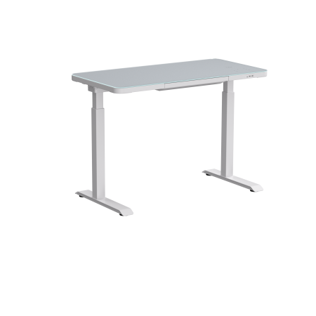 Стол двухмоторный AOKE AK-GT10-YZF2-W со столешницей из закаленного стекла, белый