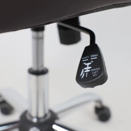 Кресло компьютерное AksHome Richard new, экокожа, металл, коричневый