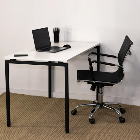 Стол письменный Millwood Лофт Сиэтл (ДТ-5), 1600х700 мм, белый, черный