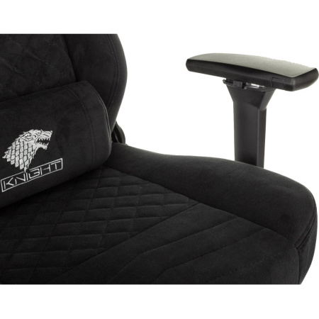 Кресло игровое Бюрократ Knight Hunter, искусственная замша, черный