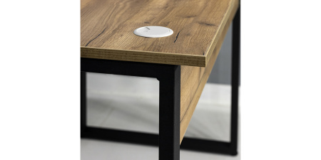 Стол компьютерный геймерский Лофт Гонконг, черный, табачный крафт Стол компьютерный геймерский Лофт Гонконг, черный, табачный крафт